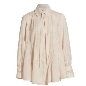 Free people Mikaela Embroidered Tunic soft pink
